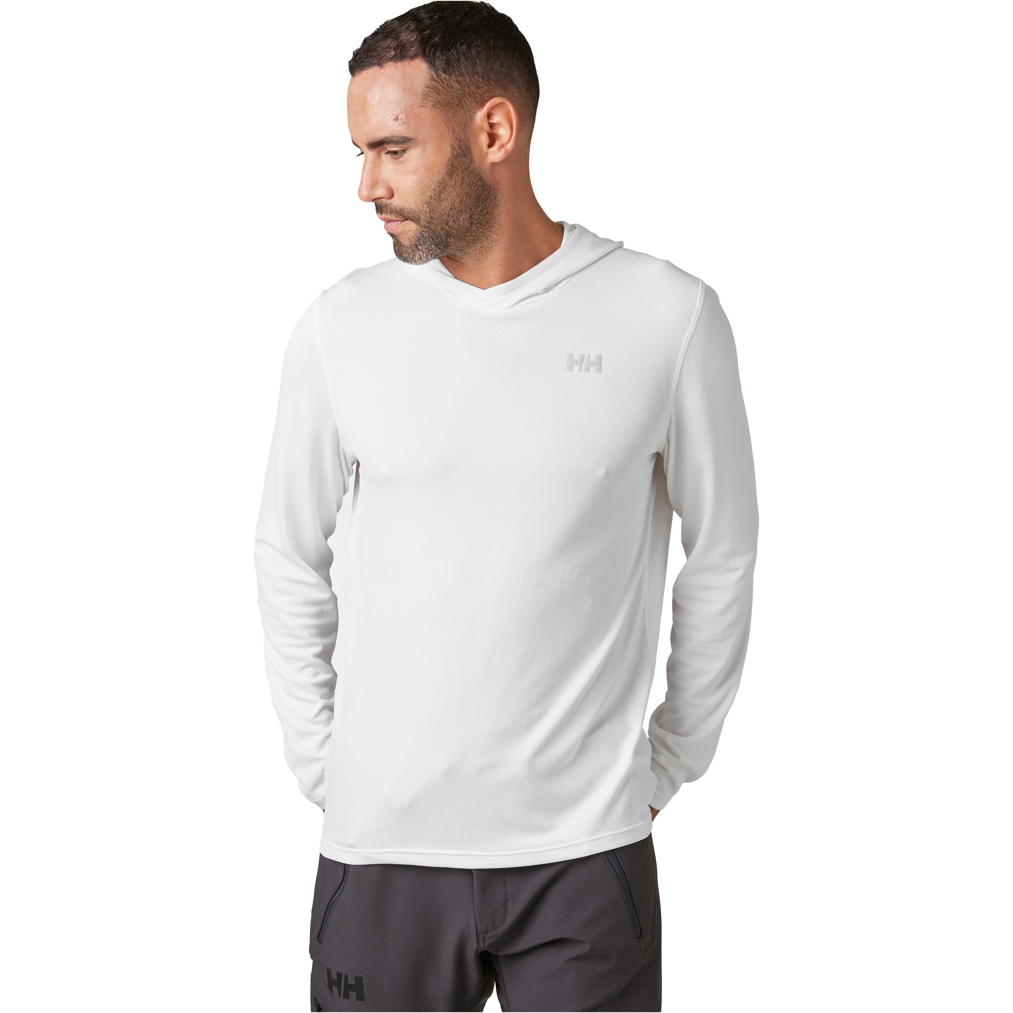 2024 Helly Hansen Mens Lifa Active Solen Hoodie 49347 White Sailing